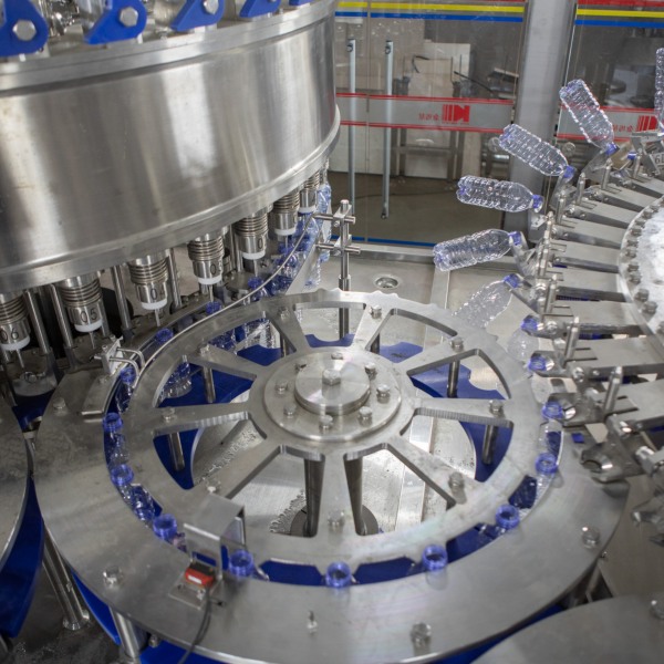 Glass bottle juice with pulp hot filling line